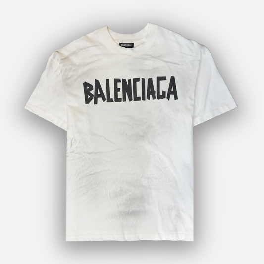 BALENCIAGA Vintage Effect T-Shirt Large Fit