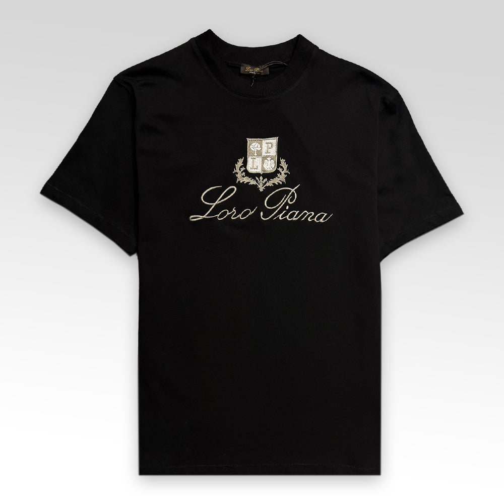 LORO PIANA Logo Embroidered Cotton T-shirt