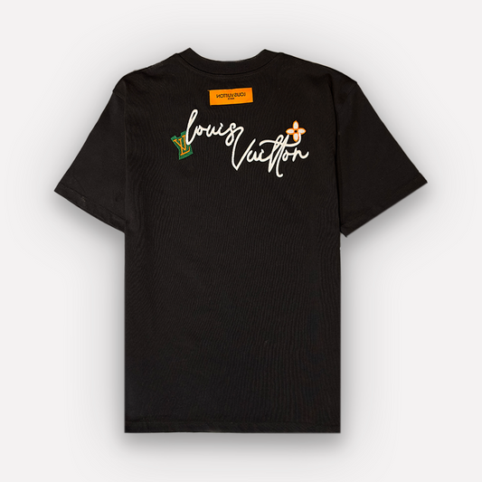 LV Logo Embroidered  T-Shirt