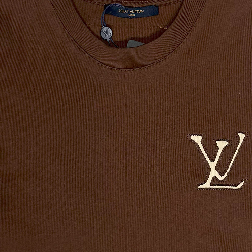 LV Logo Embroidered T-Shirt