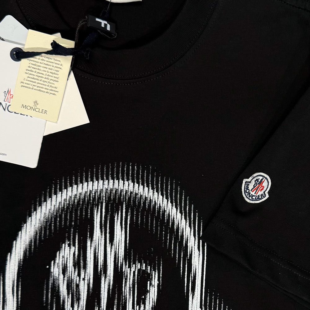 MONCLER Blurred Logo Cotton T-shirt